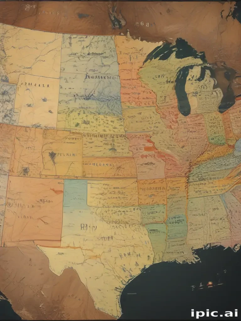 usa map with states