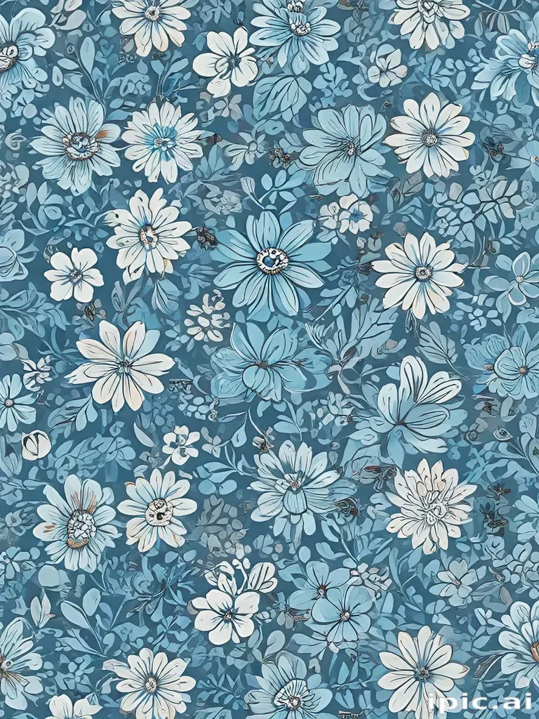 flower background blue
