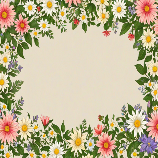 free flower border clipart