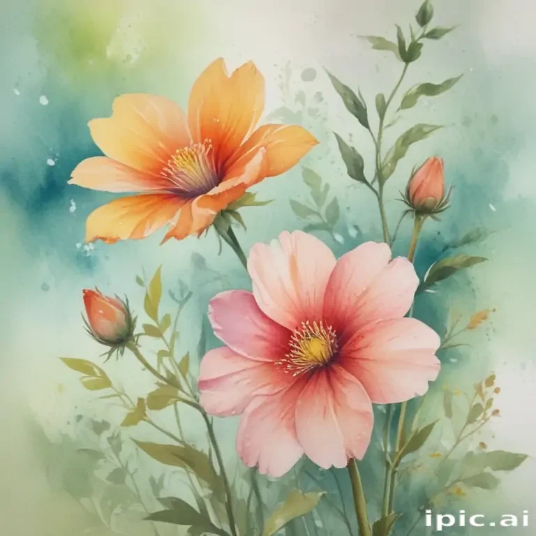 flower watercolor background