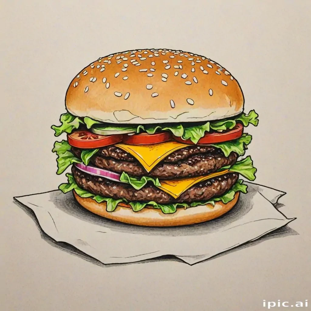 hamburger drawing
