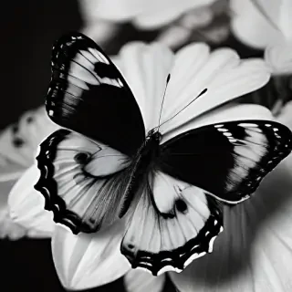 black and white butterfly wallpaper