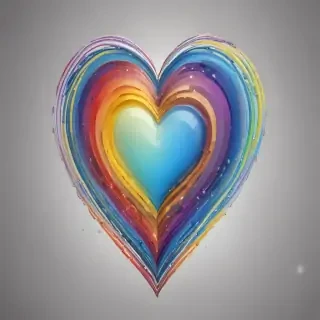rainbow heart png