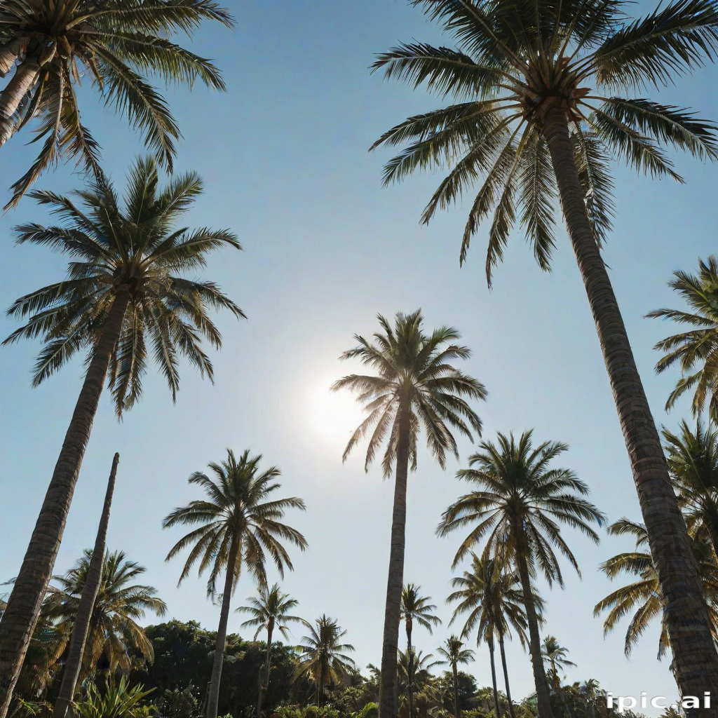 transparent palm trees