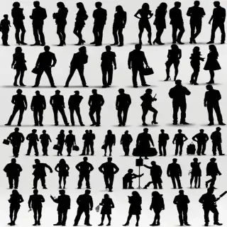 people silhouettes
