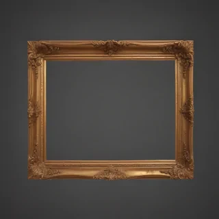 rectangle golden frame png