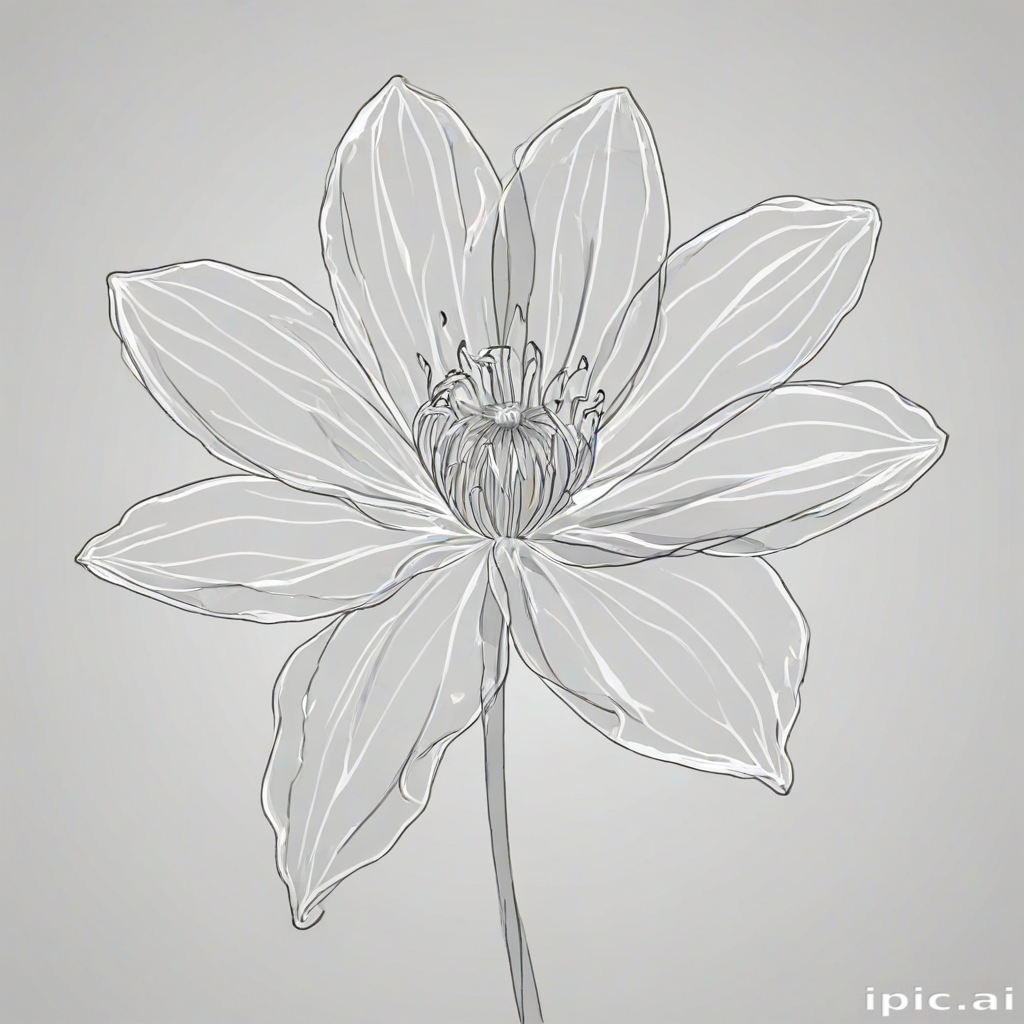 transparent flower outline