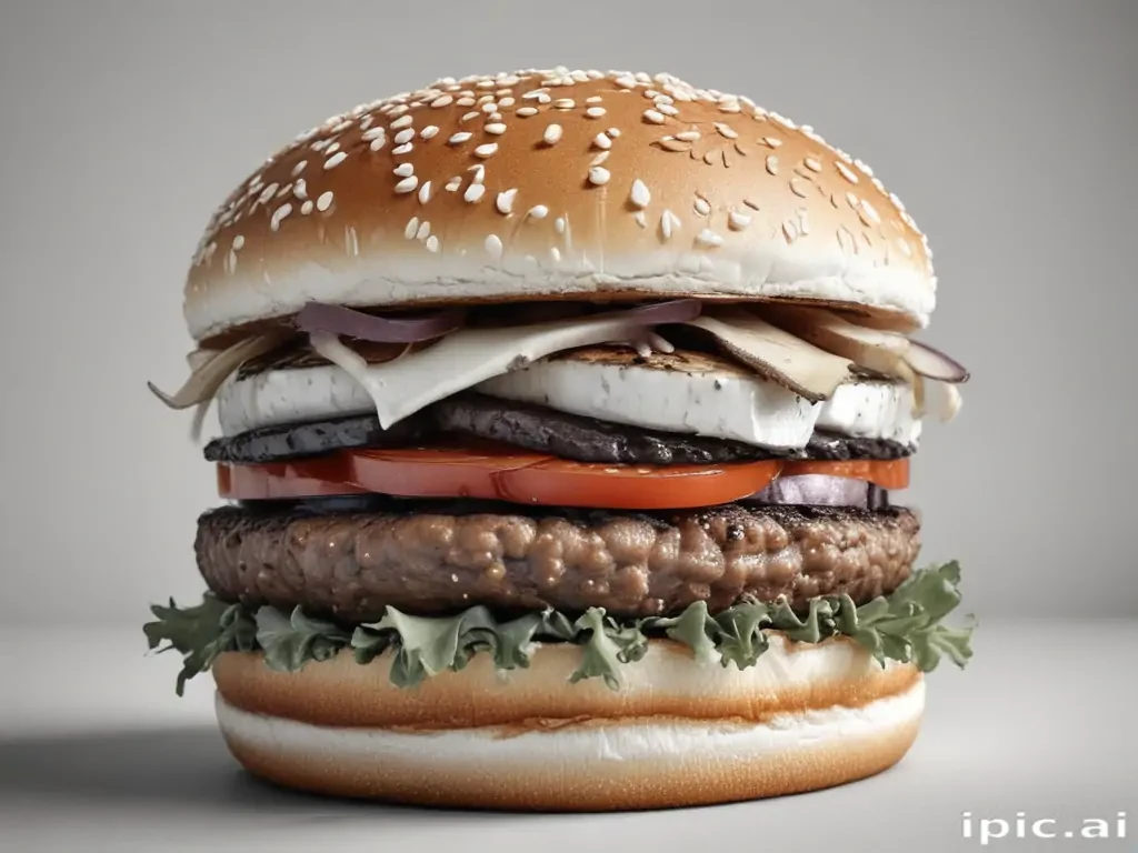 hamburger clipart black and white