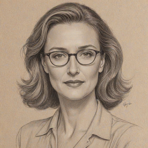 Enchanting Brenda Strong, pencil sketch, portrait of Pleasing woman 1944s in glasses, hair style beatnik, outline, clear lines, fine lines, 8k