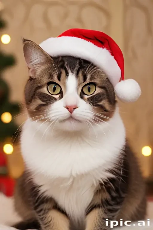 cat christmas background