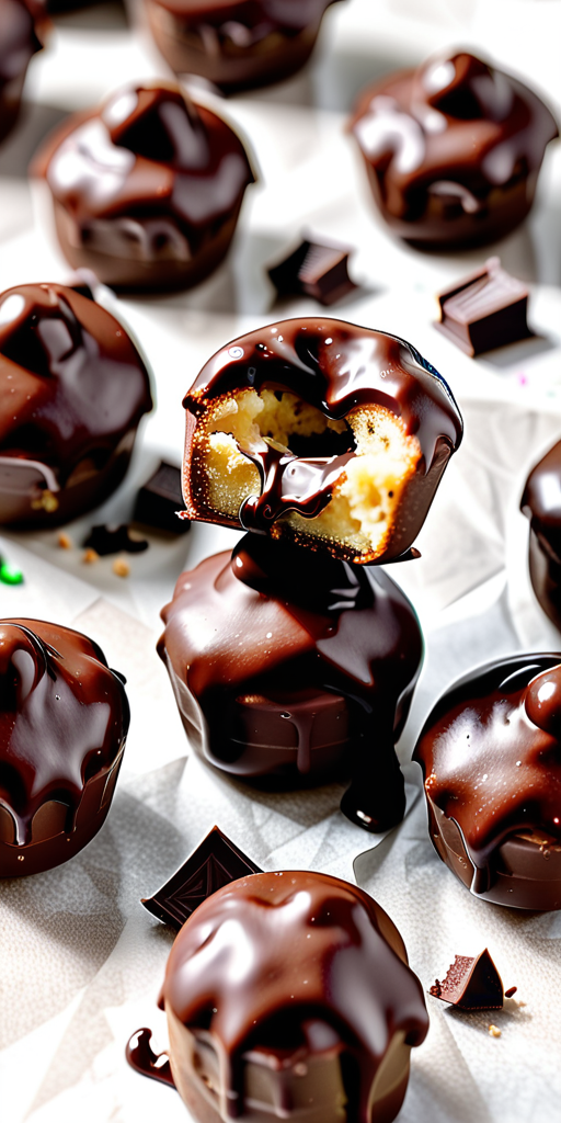 chocolate covered cookie dough bites