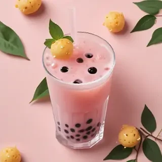 aesthetic boba tea background