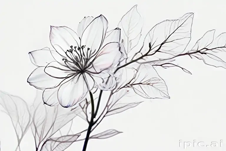 transparent flower outline