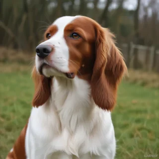 irish red and white setter