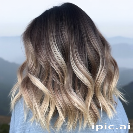 Smoky quartz ombre melting into ash blonde ends, the "Misty Mountain" hairstyle evokes the serene beauty of a foggy mountain landscape