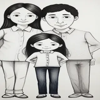 drawings of family
