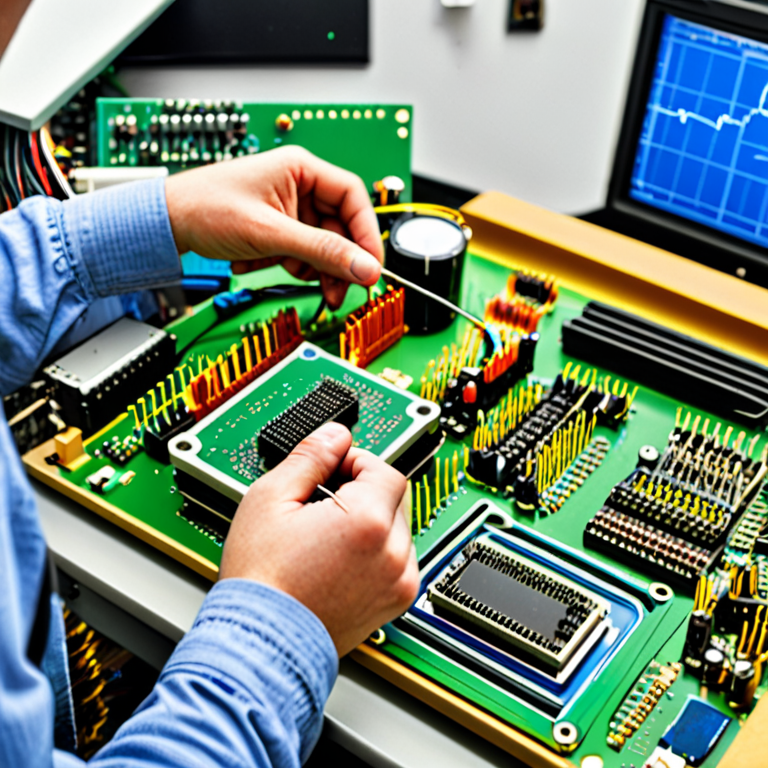 Electronics Program Photo university students working on electronics with breadboard resistors ...