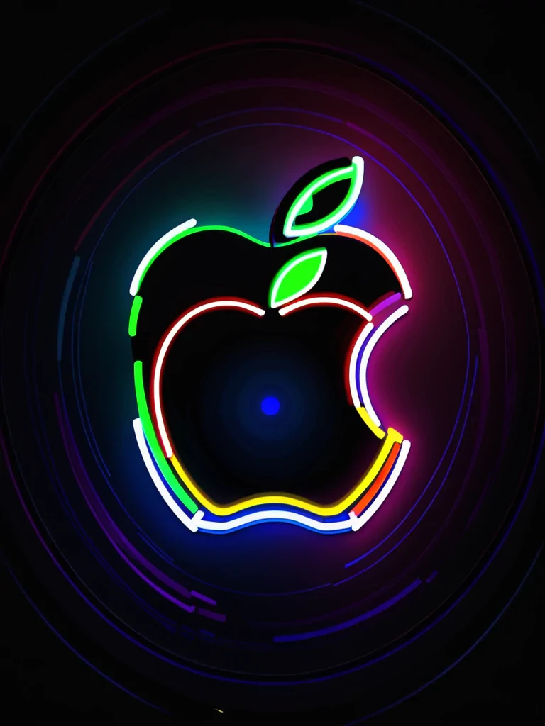 iphone neon wallpaper