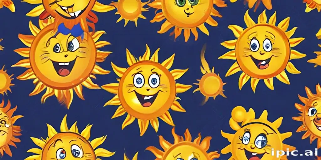 cartoon suns