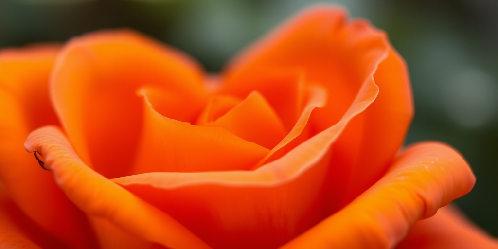 Close-up of a vibrant orange rose with soft petals, shallow depth of field, f/2.8 aperture, ISO 100, 50mm lens, natural soft light, DSLR camera, macro photography style.