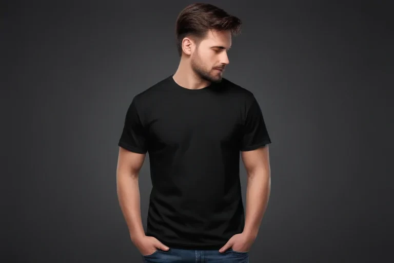 black tee mockup