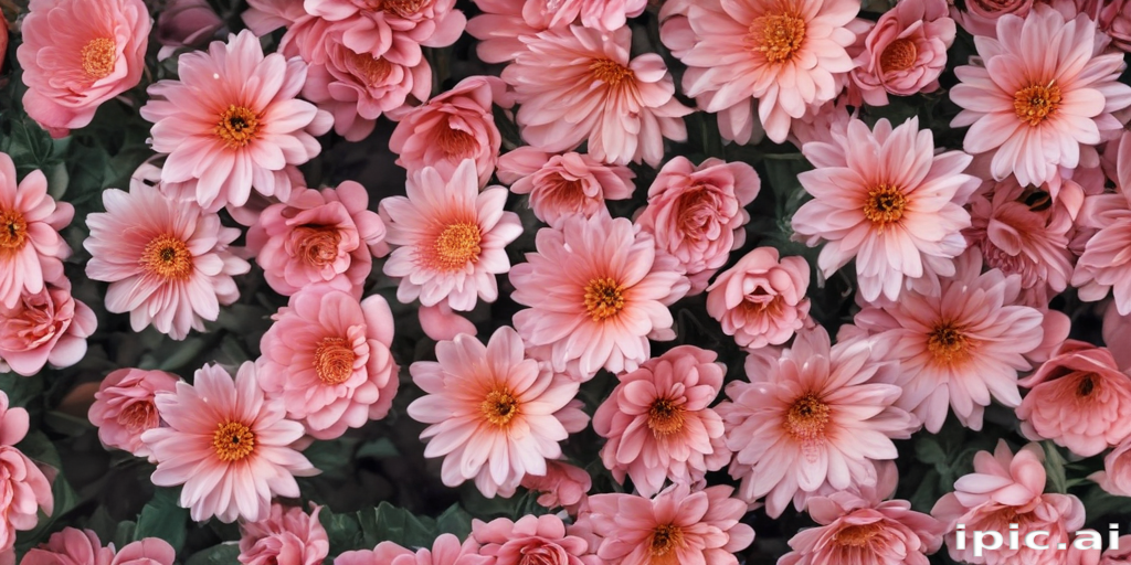 Pink Flowers Array A Beautiful Array of Delicate Pink Flowers in Full Bloom Together.