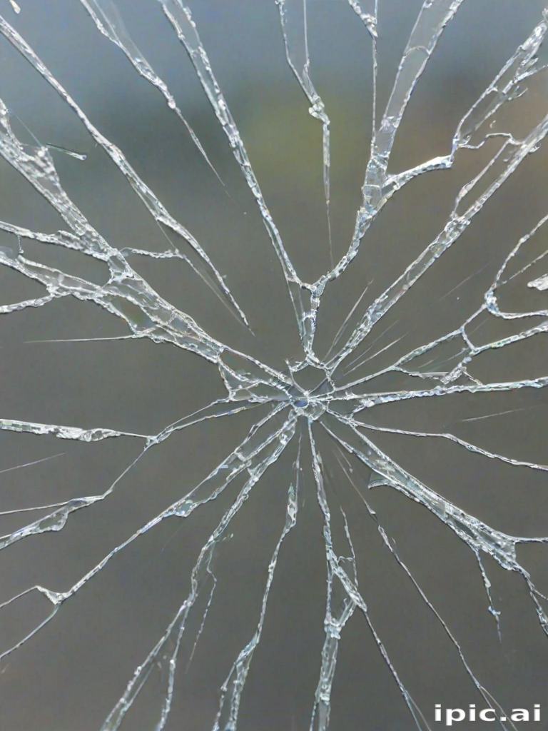cracked glass transparent