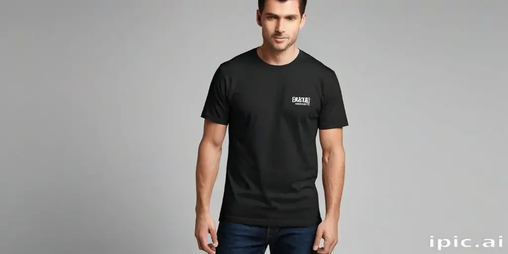 black t shirt mockup