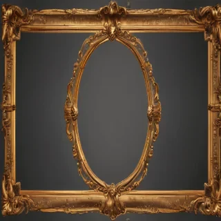 gold frame transparent background