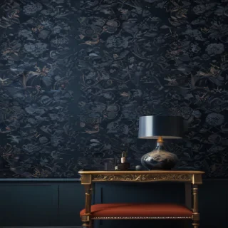 vintage dark blue aesthetic wallpaper