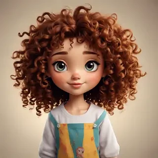 cartoon characters with curly hair