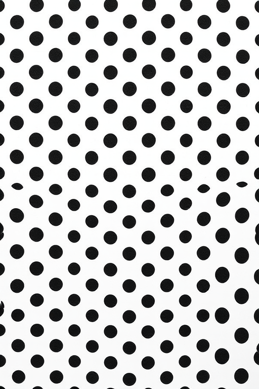 Create a seamless pattern of evenly spaced black dots on a white background using a Canon EOS 5D Mark IV camera with an aperture of f/8, shutter speed of 1/125 sec, ISO 100, top-down view, and high-resolution setting for enhanced image quality.