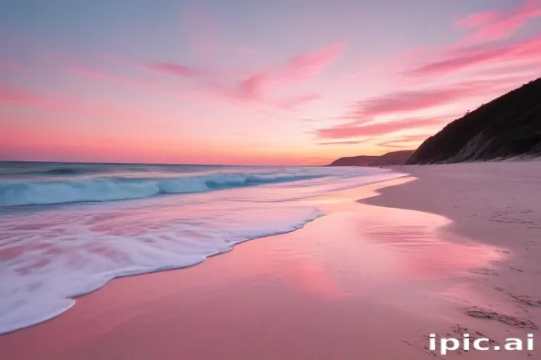 pink beach aesthetic