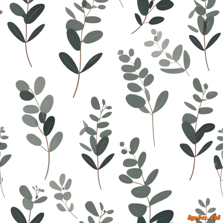 eucalyptus clipart black and white