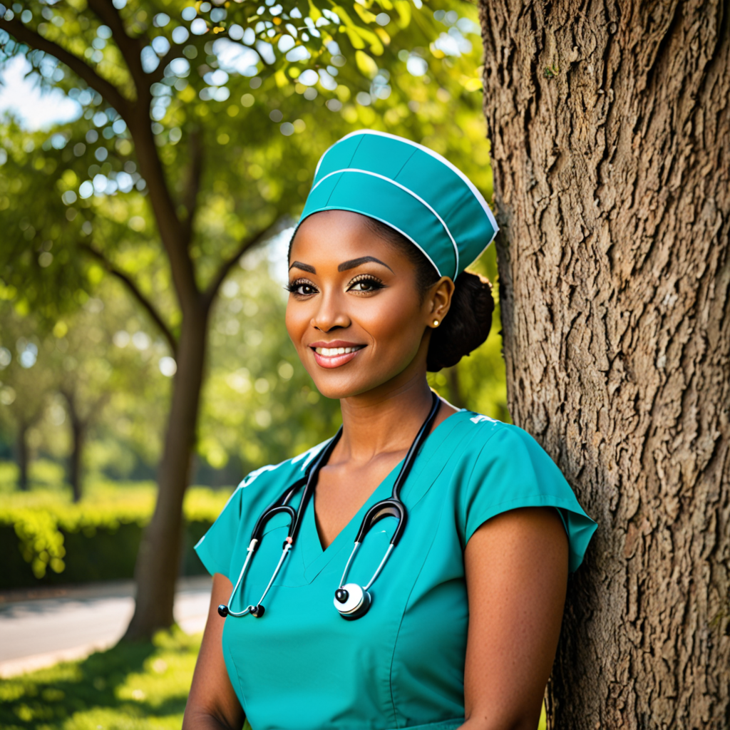 Sunny Roster Nurse ethnic Nurse on a sunny day