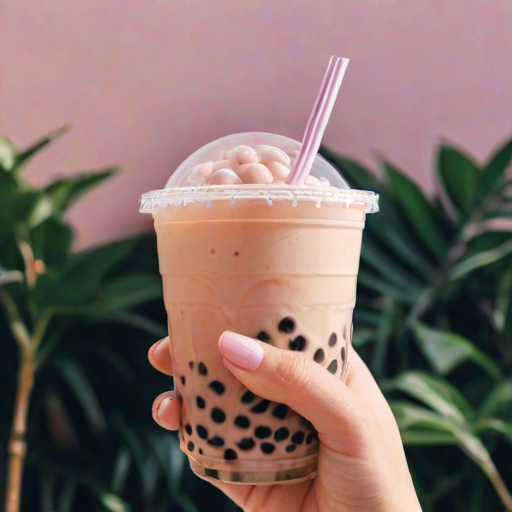 aesthetic boba tea background