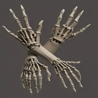 skeleton hands png