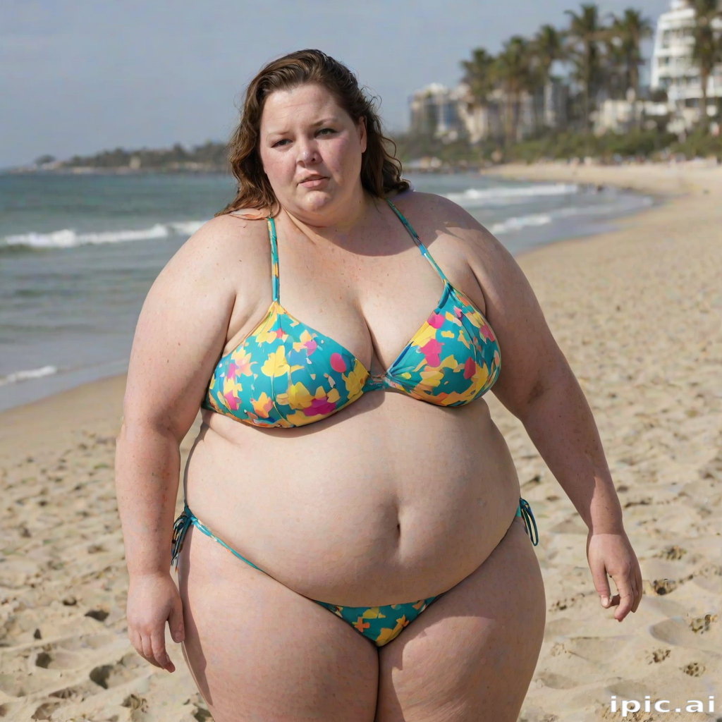 morbidly obese woman in bikini