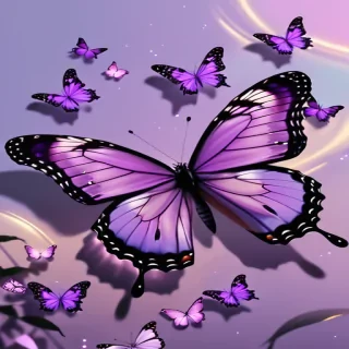 aesthetic purple butterfly