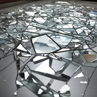 transparent shattered glass