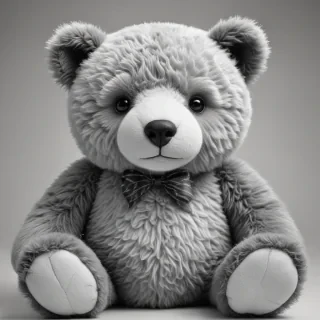 teddy bear clipart black and white