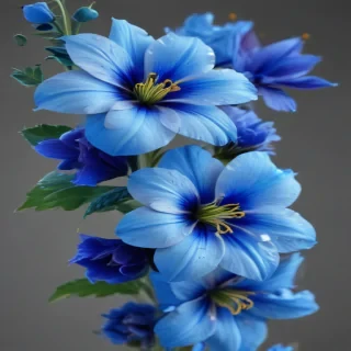blue flowers transparent background