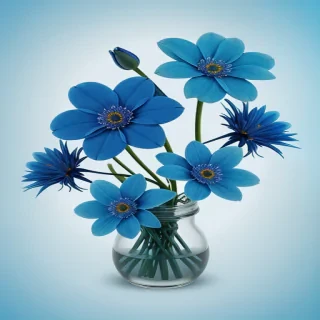blue flowers aesthetic