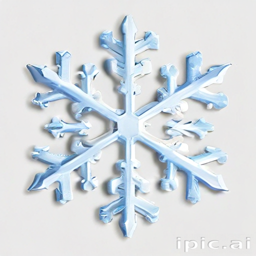 Intricate Blue Snowflake Design Against a Light Background Creating ...