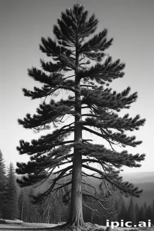 black and white pine tree clip art