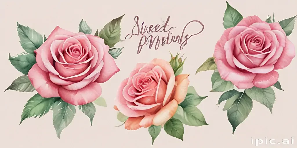 watercolor roses png