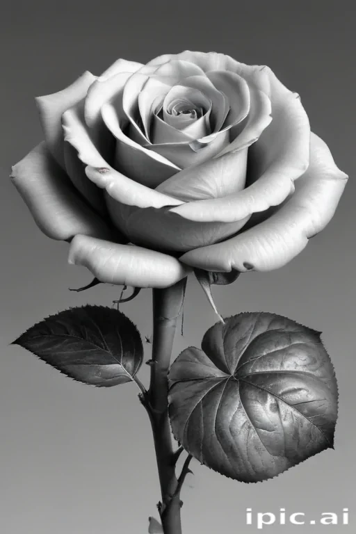 rose clip art black and white