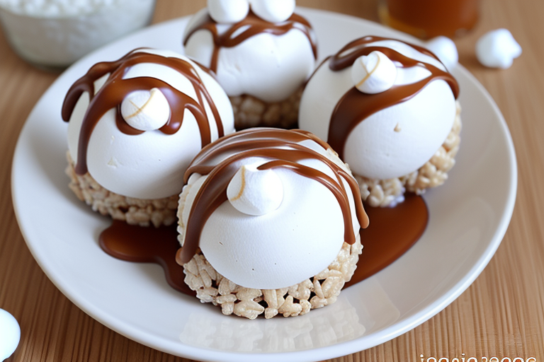 caramel marshmallow rice krispie balls