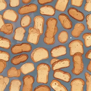 bread in cartoon