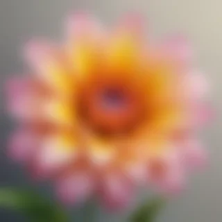 colored drawings of flowers